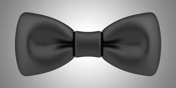 Черный галстук бабочка изолированы на сером фоне — стоковое фото