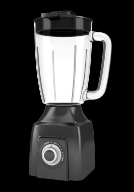 siyah arka plan üzerine izole modern siyah blender