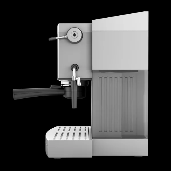 Σύγχρονη μηχανή καφέ που απομονώνονται σε μαύρο φόντο — Φωτογραφία Αρχείου