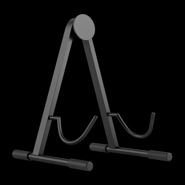 Guitar stand isolated on black background — Stock Photo, Image