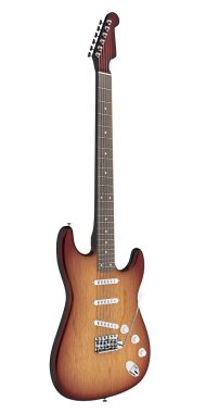 elektro gitar beyaz arkaplanda izole edildi