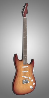 elektro gitar gri arka plan üzerinde izole