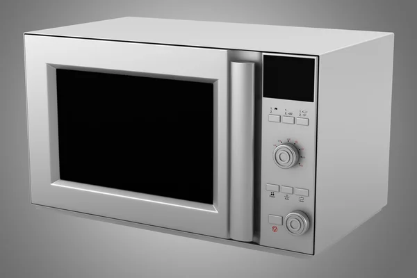 Magnetron oven geïsoleerd op grijze achtergrond — Stockfoto