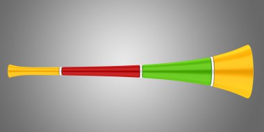 izole gri arka plan üzerinde renkli parti boynuz