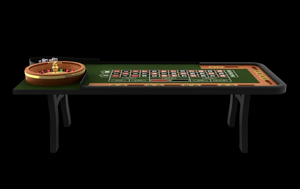 Roulette table isolated on black background — Stock Photo, Image