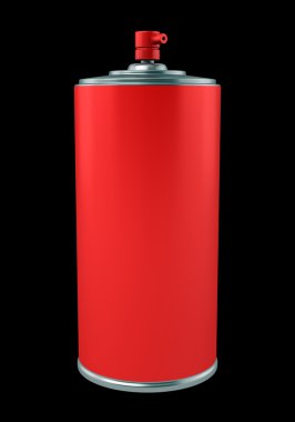 kırmızı boya sprey olabilir izole üzerinde siyah arka plan