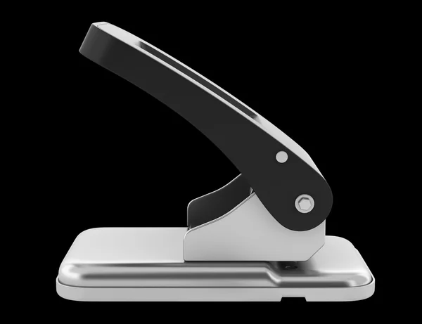 Paper hole punch isolated on black background — Stock Photo, Image