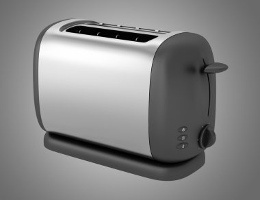 gri arka plan üzerinde izole tost makinesi