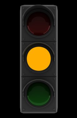 siyah arka plan üzerine izole sarı ampul