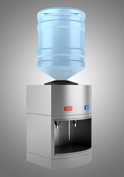 现代金属水冷却器孤立灰色背景 — 图库照片