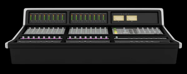 Studio sound mixer isolated on black background — Stock Photo, Image