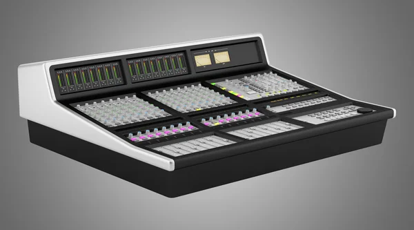 Studio sound mixer isolated on gray background — Stock Photo, Image