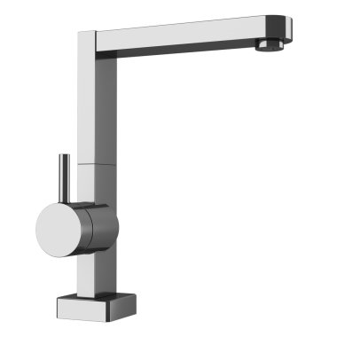 modern musluk beyaz zemin üzerine izole