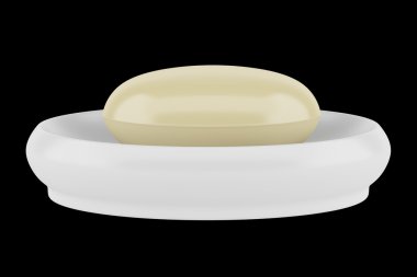 siyah arka plan üzerine izole sarı sabunu