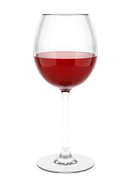 Copo de vinho tinto isolado sobre fundo branco — Fotografia de Stock