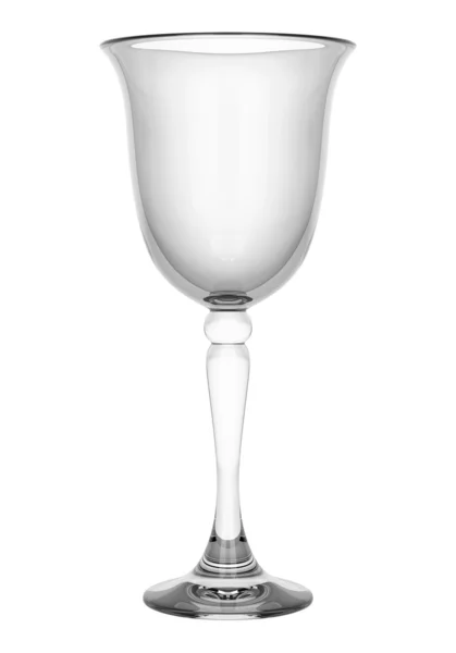 Copo de vinho vazio isolado no fundo branco — Fotografia de Stock