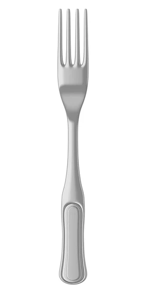 Silver fork isolated on white background — Stock Photo, Image