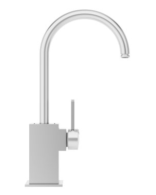 modern musluk beyaz zemin üzerine izole