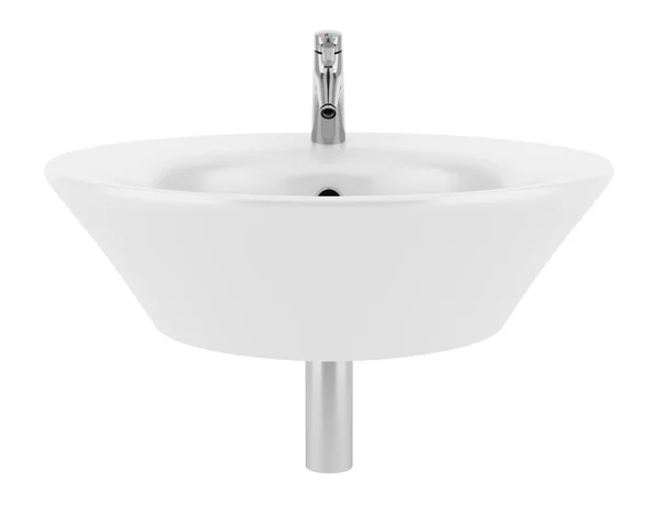 Ceramic bathroom sink isolated on white background — Stock Photo, Image