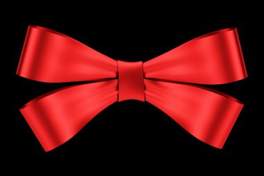 siyah arka plan üzerine izole kırmızı yay