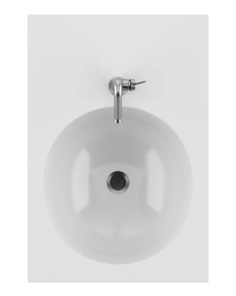 Top view of ceramic bidet isolated on white background — Stock Photo, Image