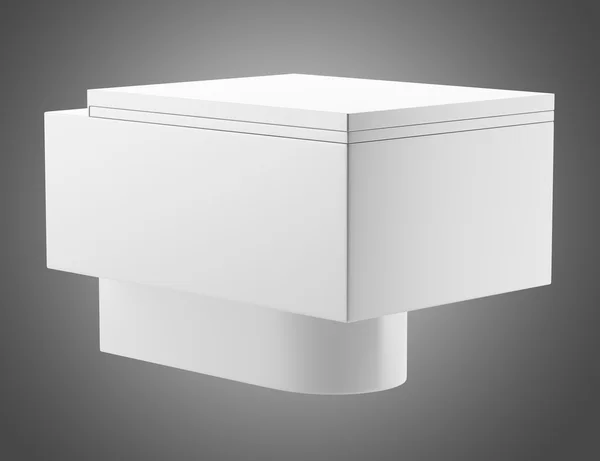 Tek modern tuvalet kase gri arka plan üzerinde izole — Stok fotoğraf