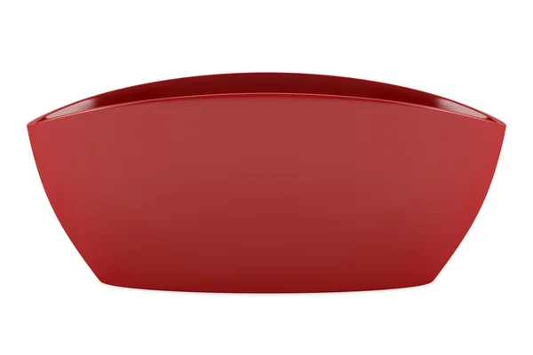 Красная керамическая ваза на белом фоне — стоковое фото