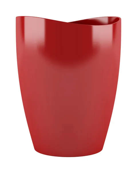 Vase en céramique rouge isolé sur fond blanc — Photo