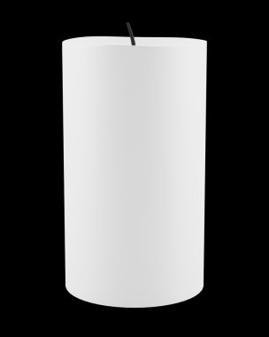 siyah arka plan üzerine izole bir mum