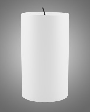 gri arka plan üzerinde izole bir mum