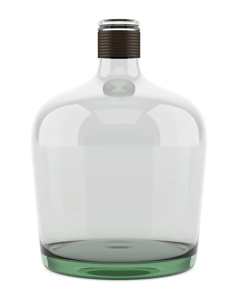 Пустая бутылка на белом фоне — стоковое фото
