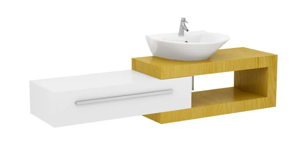Modern bathroom sink isolated on white background — Stock Photo, Image