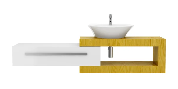Сучасна раковина для ванної ізольована на білому тлі — стокове фото