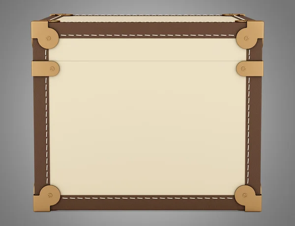 灰色的背景上孤立的棕色纸板箱 — 图库照片