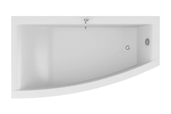 Vue de dessus de la baignoire moderne isolée sur fond blanc — Photo