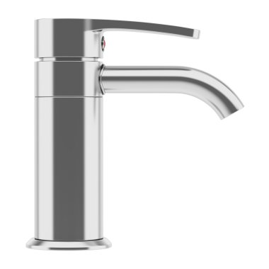 nowoczesne chrom Bateria na białym tle