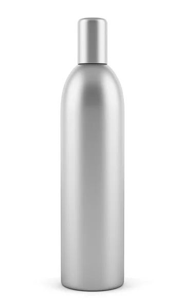 Gray blank shampoo bottle isolated on white background — Stock Photo, Image