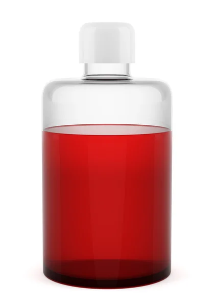 Transparentní prázdné šampon láhev izolovaných na bílém pozadí — Stock fotografie