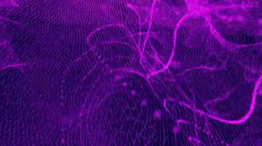 Parıldayan parçacıkların soyut hareketi. Arkaplan olarak yaratıcılık ve tasarım için uygundur.