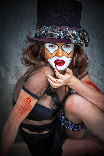 Portret eng monster clown — Stockfoto