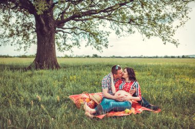 Hamile karısı olan adam