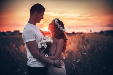 genç bir çift arasında aşk