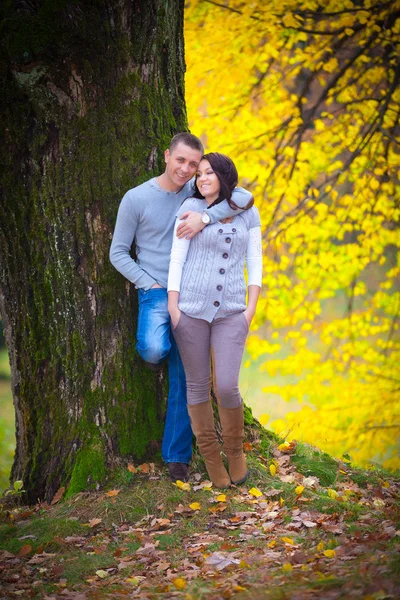 Couple in  autumn — Stock Photo, Image