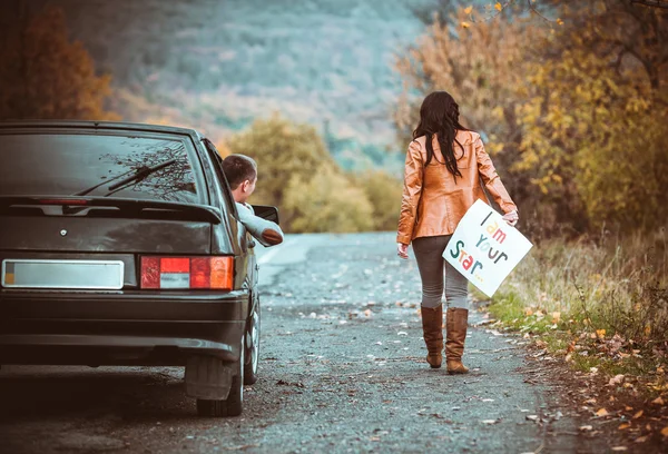 First acquaintance of   young couple — Stock Photo, Image