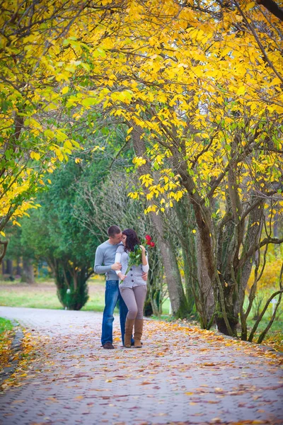 Pareja en otoño — Foto de Stock