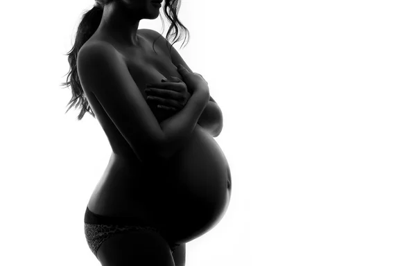 Ventre de la femme enceinte — Photo