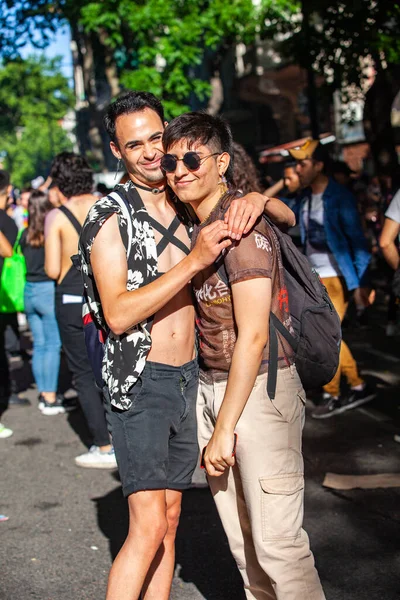 Buenos Aires Αργεντινή 2021 Χαρούμενοι Συμμετέχοντες Στην Πορεία Των Λοατ — Φωτογραφία Αρχείου