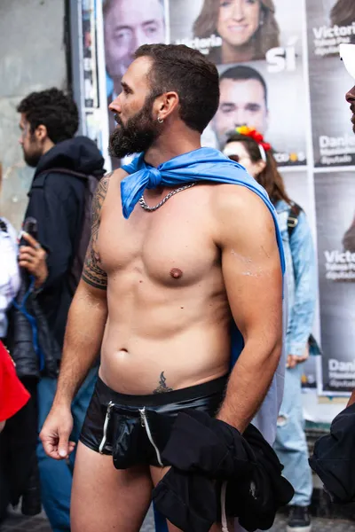 Буенос Айрес Аргентина 2021 Щасливі Учасники Лгбт Маршу Orgulloba Буенос — стокове фото