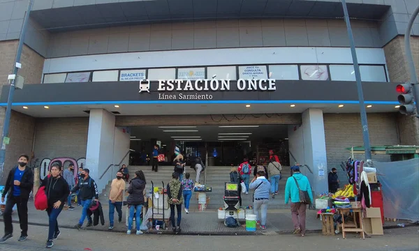 Buenos Aires Argentina August 2021 Once Train Station Buenos Aires — Stock fotografie