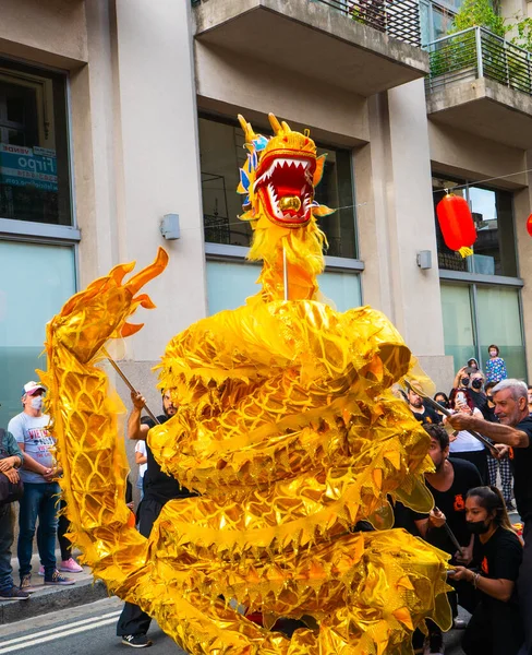 February 2022 Buenos Aires Argentina Chinese Symbol Dragon Celebration Chinese — Stock Photo, Image